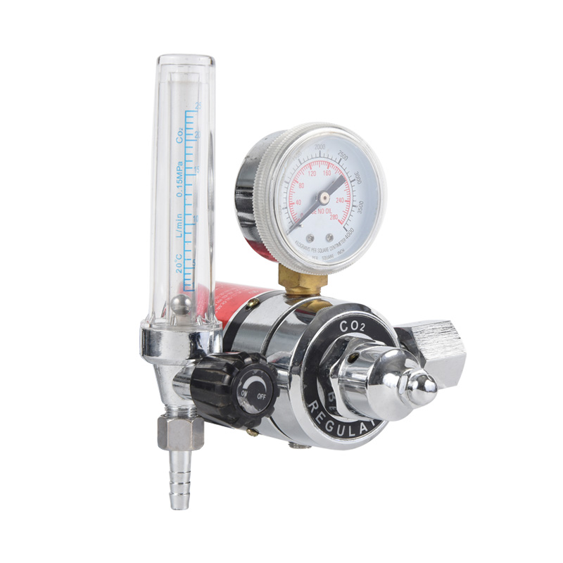 Regolatore di CO2 ad anidride carbonica di tipo riscaldato Regolatore di gas in ottone pieno con pressione regolabile