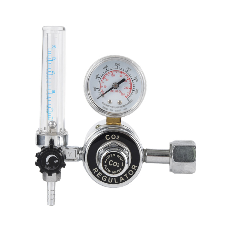 Regolatore di CO2 ad anidride carbonica di tipo riscaldato Regolatore di gas in ottone pieno con pressione regolabile