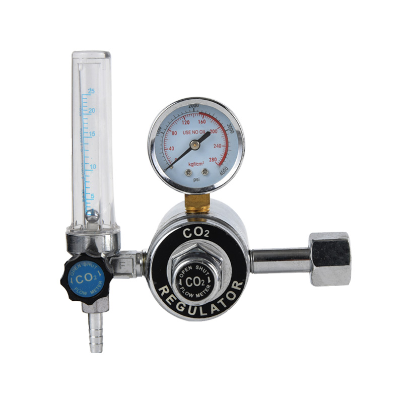 Regolatore di CO2 ad anidride carbonica di tipo riscaldato Regolatore di gas in ottone pieno con pressione regolabile
