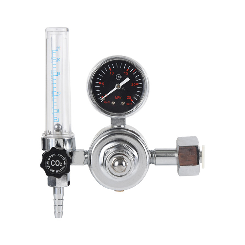 Regolatore di CO2 ad anidride carbonica di tipo riscaldato Regolatore di gas in ottone pieno con pressione regolabile