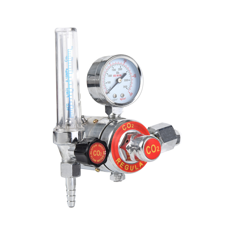 Regolatore di CO2 ad anidride carbonica di tipo riscaldato Regolatore di gas in ottone pieno con pressione regolabile