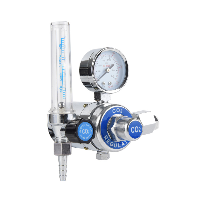 Regolatore di CO2 ad anidride carbonica di tipo riscaldato Regolatore di gas in ottone pieno con pressione regolabile